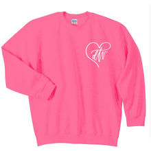 Load image into Gallery viewer, DTV HEART // CREWNECK (PINK) // UNISEX (YOUTH &amp; ADULT)